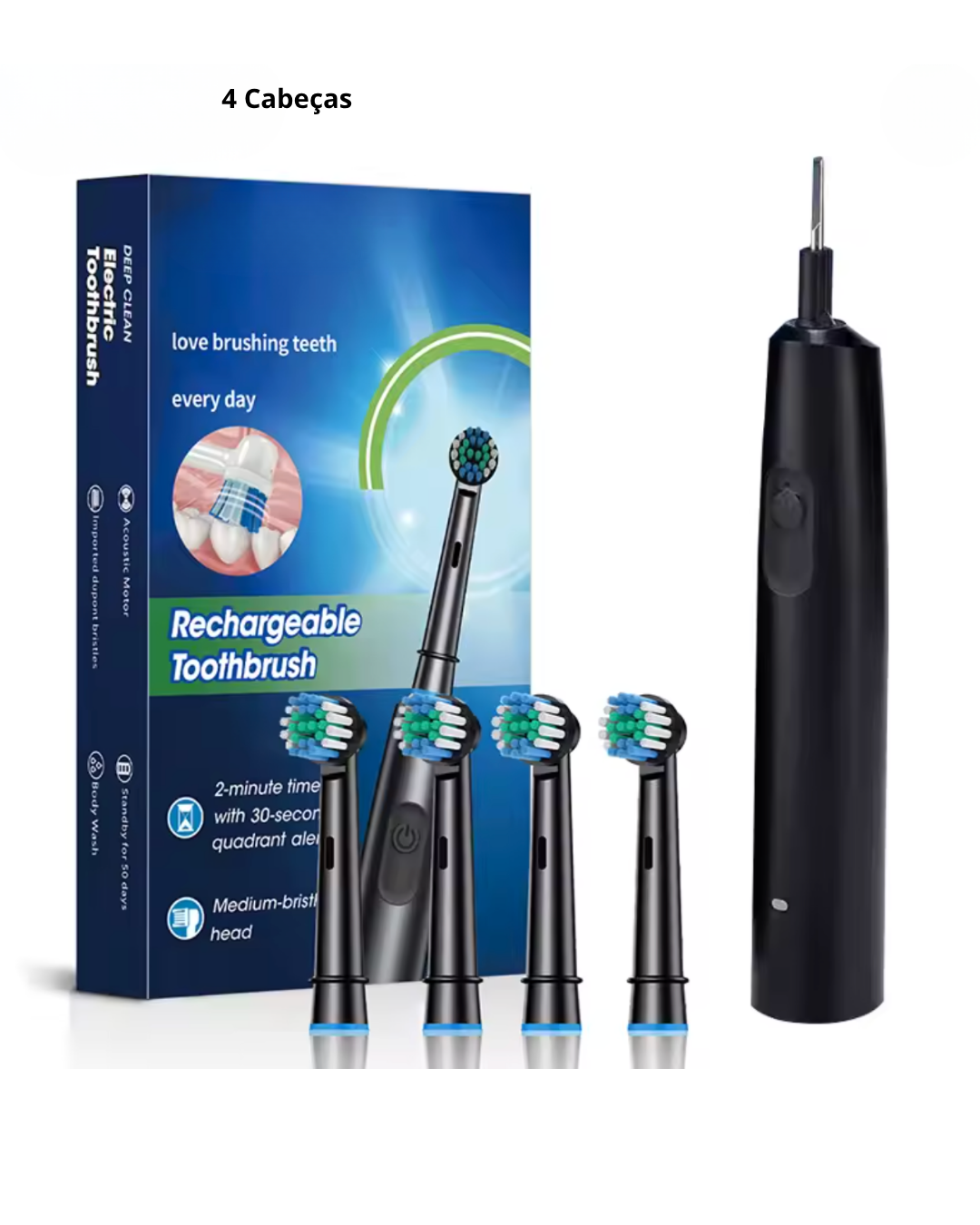 Escova Elétrica Rotativa Recarregável | Mobili OralCare Pro