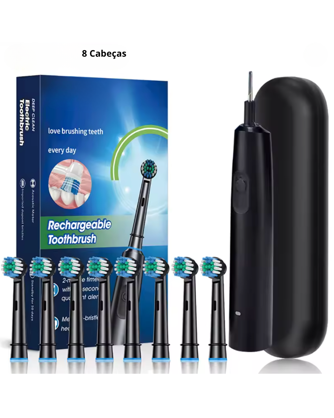 Escova Elétrica Rotativa Recarregável | Mobili OralCare Pro