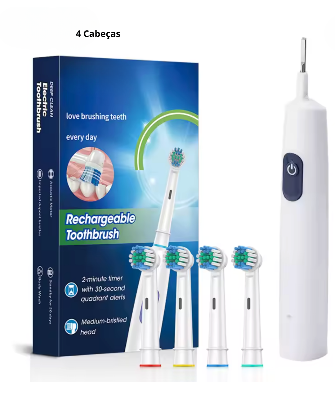 Escova Elétrica Rotativa Recarregável | Mobili OralCare Pro
