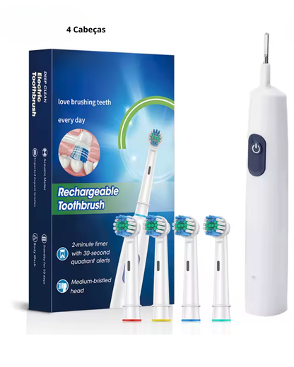 Escova Elétrica Rotativa Recarregável | Mobili OralCare Pro