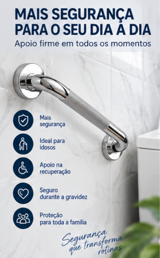 Barra de Apoio Fixa em Aço Inoxidável | Mobili Fortis 40