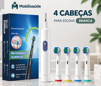Escova Elétrica Rotativa Recarregável | Mobili OralCare Pro