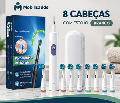 Escova Elétrica Rotativa Recarregável | Mobili OralCare Pro