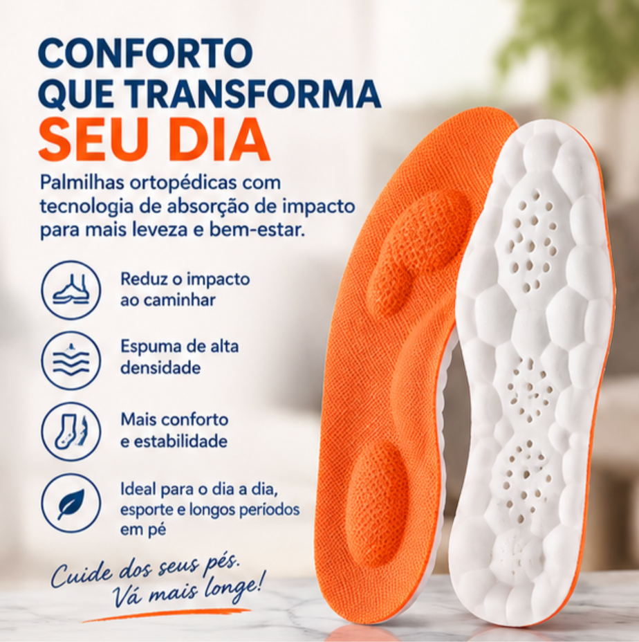 Palmilha Acolchoada para Conforto Diário | Mobili Passo Leve