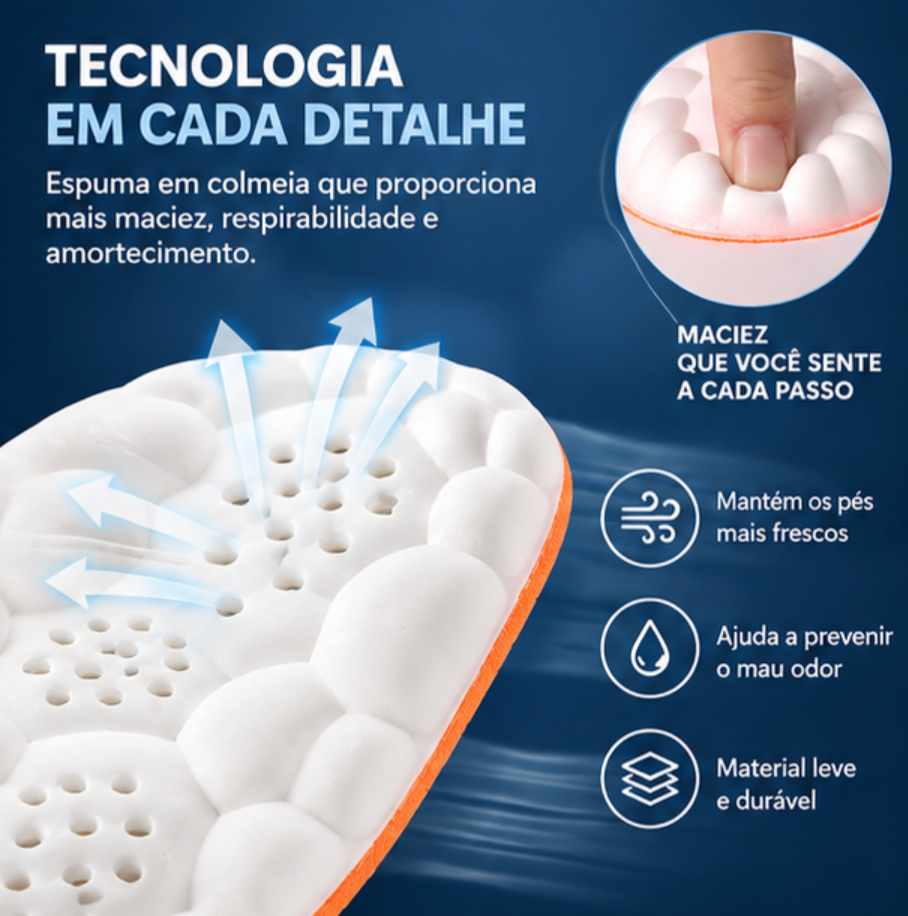 Palmilha Acolchoada para Conforto Diário | Mobili Passo Leve