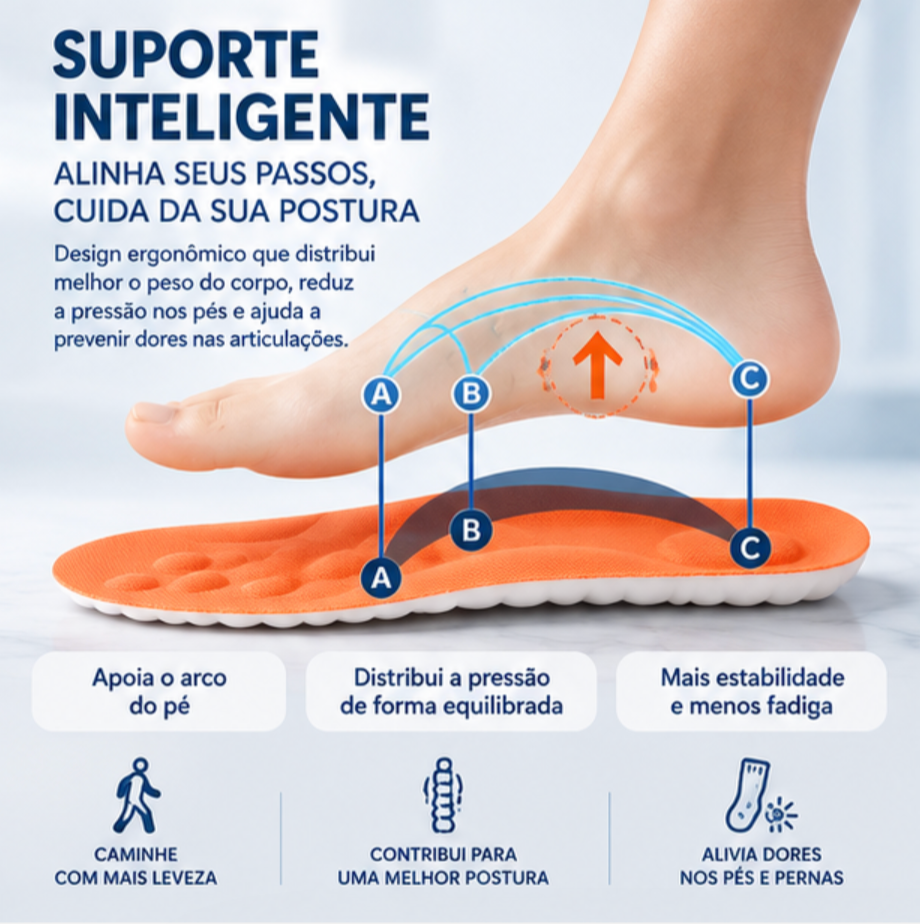 Palmilha Acolchoada para Conforto Diário | Mobili Passo Leve